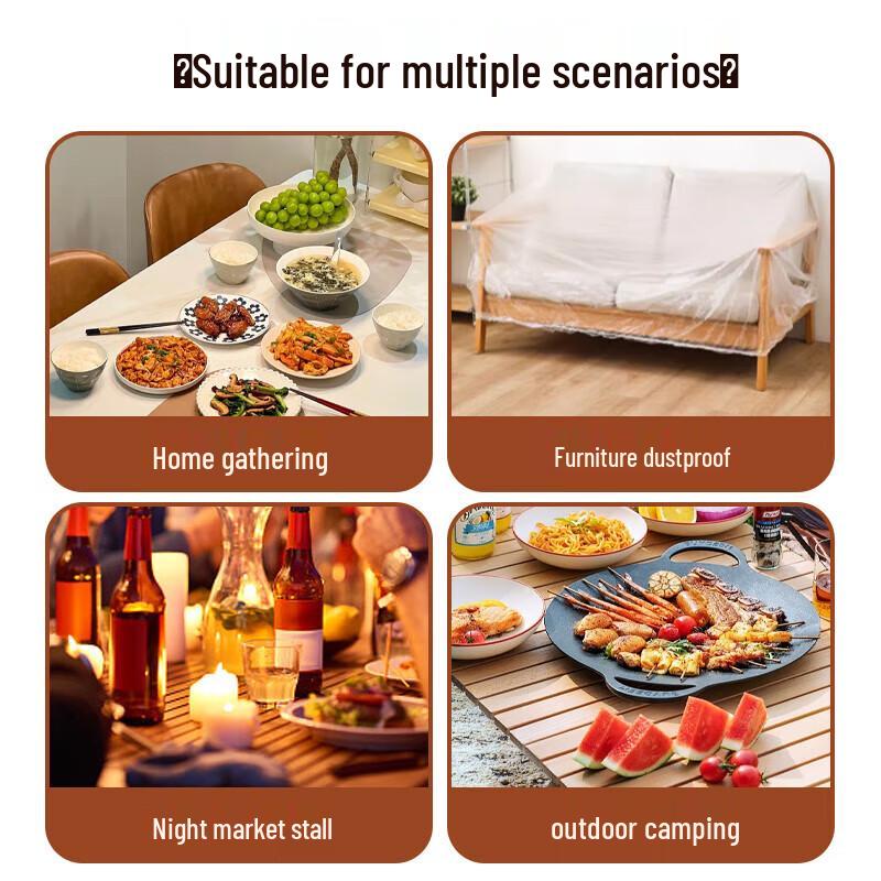 YOUAO Disposable Tablecloth Set (10 Pack)