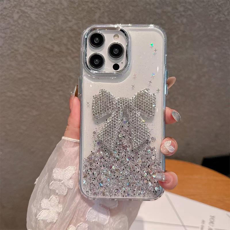 

Glitter Sequin Butterfly Transparent Glue Phone Case for Apple 17 Women s Model for IPhone 16 Light Luxury 15 Women s Fashion For iPhone 7/8/SE 2020