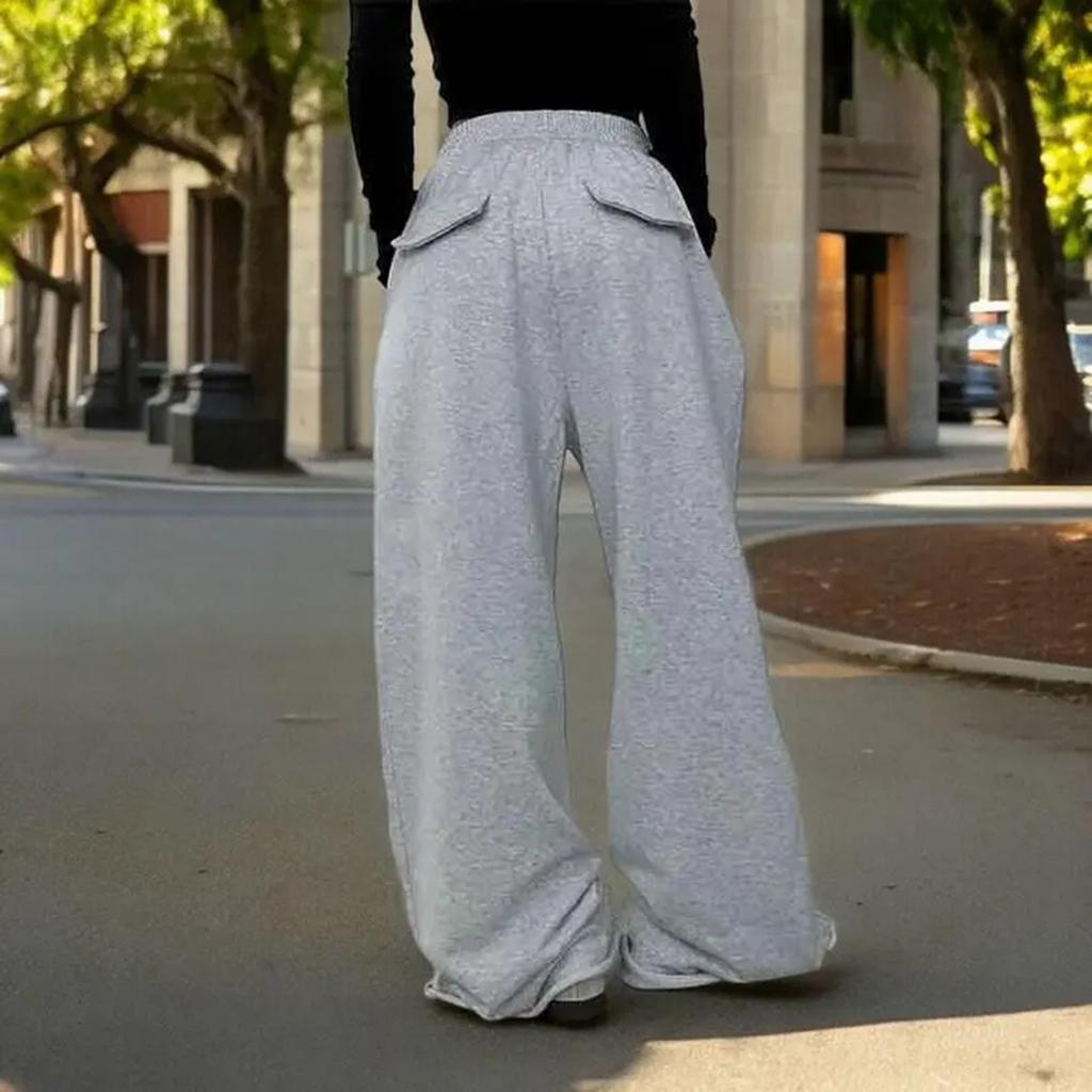 Dámské tepláky s širokými nohavicemi, Joggers dámské, volný střih tepláků, Pohodlné široké tepláky