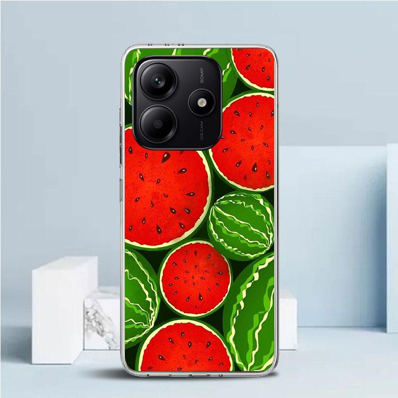 Watermelon Summer Fruit Phone Case For Xiaomi Redmi Note 15 14 14S 13 12S 12 Pro Plus 11S 11 11T 11E 10S 10 + Soft TPU Back Cove