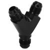 Coupler Union Fitting Splitter Black Anodized Coating Leak Proof Y Adapter Universal for Fuel Hose 6AN