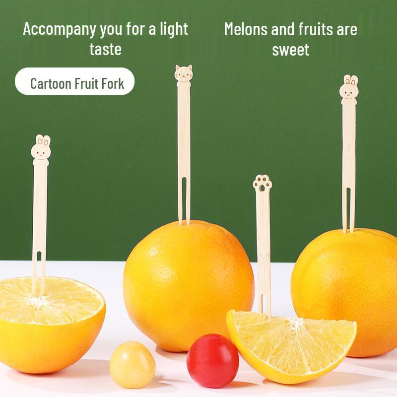 ZISIZ Disposable Bamboo Fruit Forks