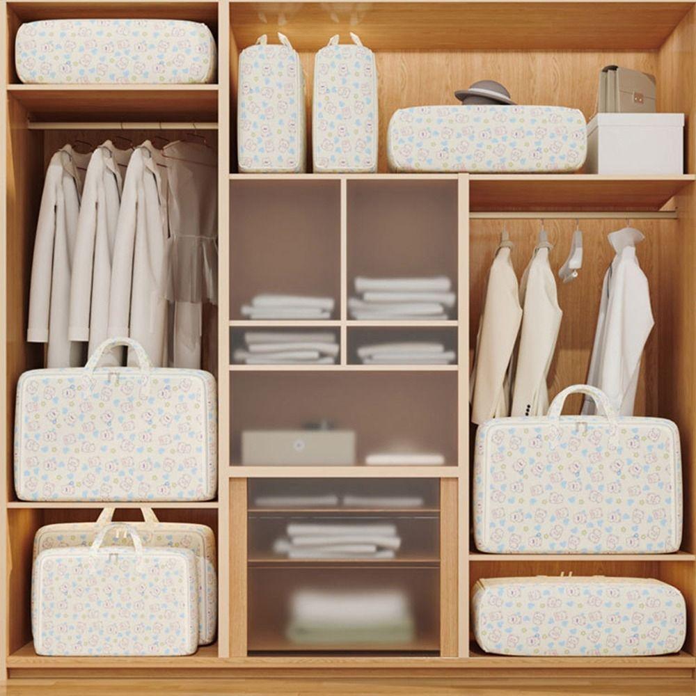 Non-Woven Fabric Clothes Quilt Storage Box Large Capacity Foldable Clothes Storage Box Stackable Dustproof Luggage Moving Bags