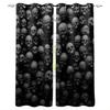Skull Head Wall Skeleten Hall Window Curtains For the Kids Bedroom Living Room Bthroom Treatments Kitchen Decor Drapes Blinds