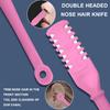 4PCS 2-in-1 Nasal Hair Cutter Nose Hair Knife 360 Rotating Manual Nostril Hair Removal Tool Double Sided Nose Hair Trimmer