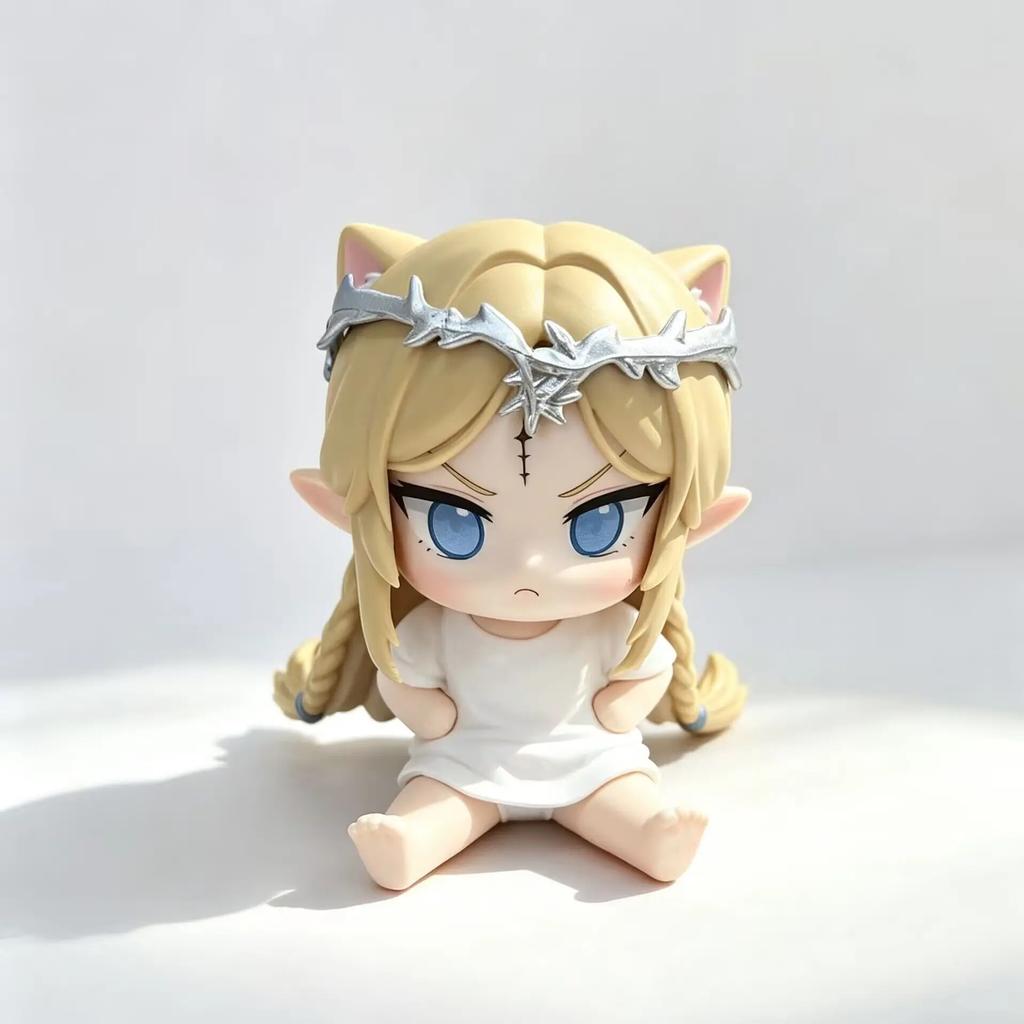 Wuthering Waves Cartethyia Kawaii Cartoon Figure - Anime Cosplay Desk Decor Sitting Model Collection Birthday Gift