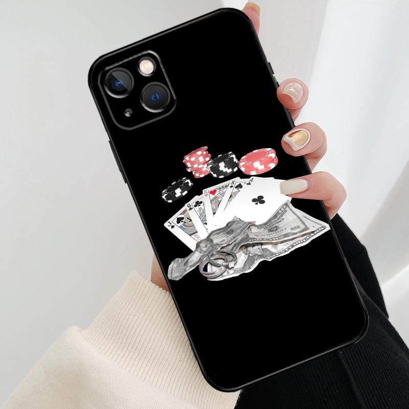 Pik-Ass Poker Handyhülle Für iPhone 17 Pro Max 16 15 11 13 12 14 Pro Max mini 15 16 Plus 16e 17 Air Cover