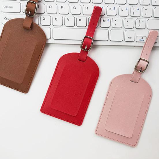 Gepäckanhänger Feine Nähte mit Klappenabdeckung Leicht zu erkennen Tragbar Verstellbar Datenschutz Kratzfestes Kunstleder Koffer