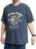 GENUINE DICKIES Men's Short Sleeve T-Shirt, Powder Bleached Print, Crew Neck, Size 4L, Dark Blue (67)