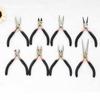 Stainless Steel Precision Needle-Nose Pliers: Non-Serrated, Round-Nose, Angled Cutters for DIY Craft & Jewelry Wire Wrapping