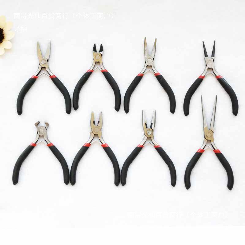Stainless Steel Precision Needle-Nose Pliers: Non-Serrated, Round-Nose, Angled Cutters for DIY Craft & Jewelry Wire Wrapping