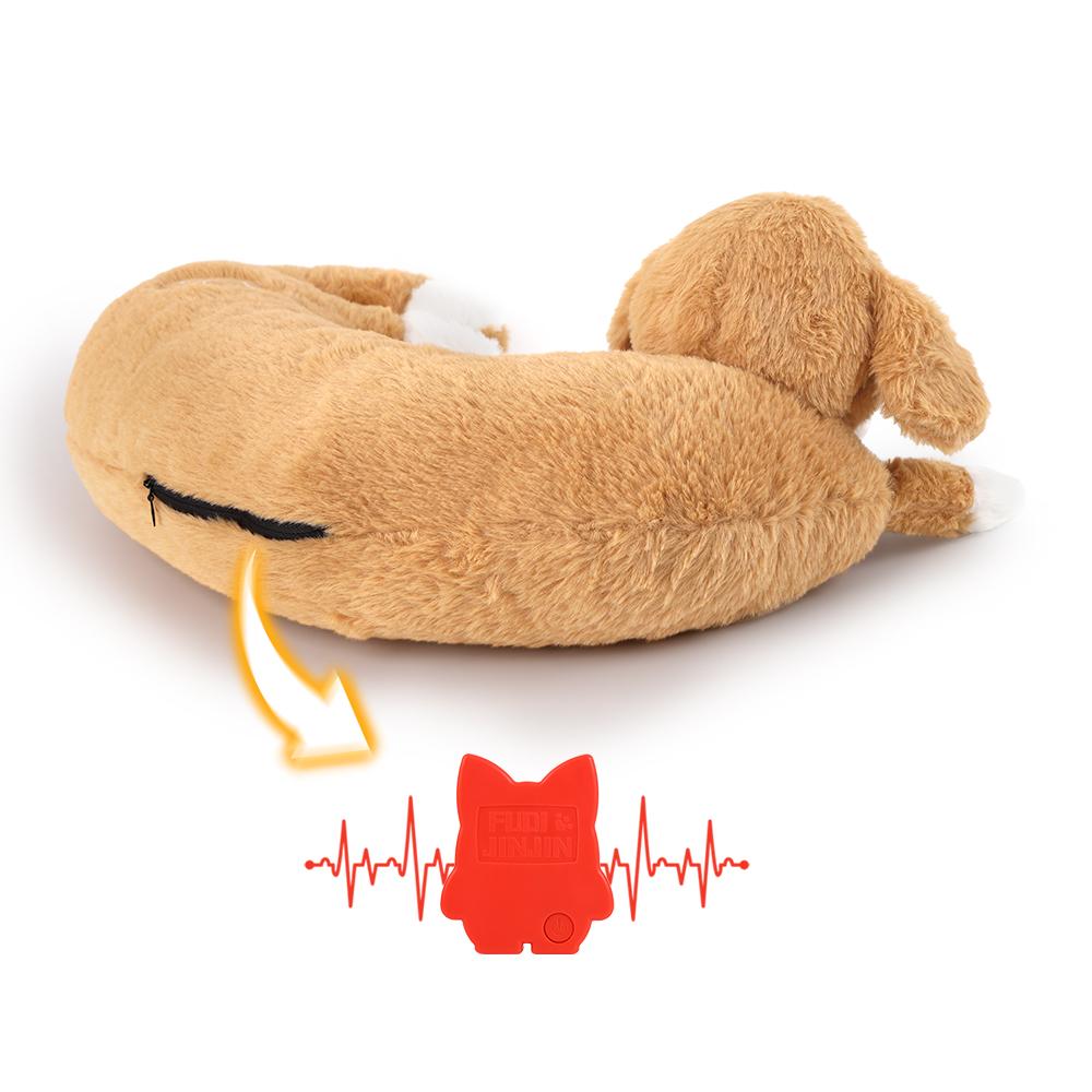 Großes Plüschspielzeug für Hunde, Geburtstagsgeschenke für Hunde, beruhigendes Spielzeug mit Herzschlag für Haustiere, Kauspielzeug für Hunde, Beruhigungshilfen für Haustiere, Spielzeug für Verhaltenstraining