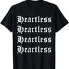 Heartless Retro Style Repeating Text Graphic Design Pattern T-Shirt