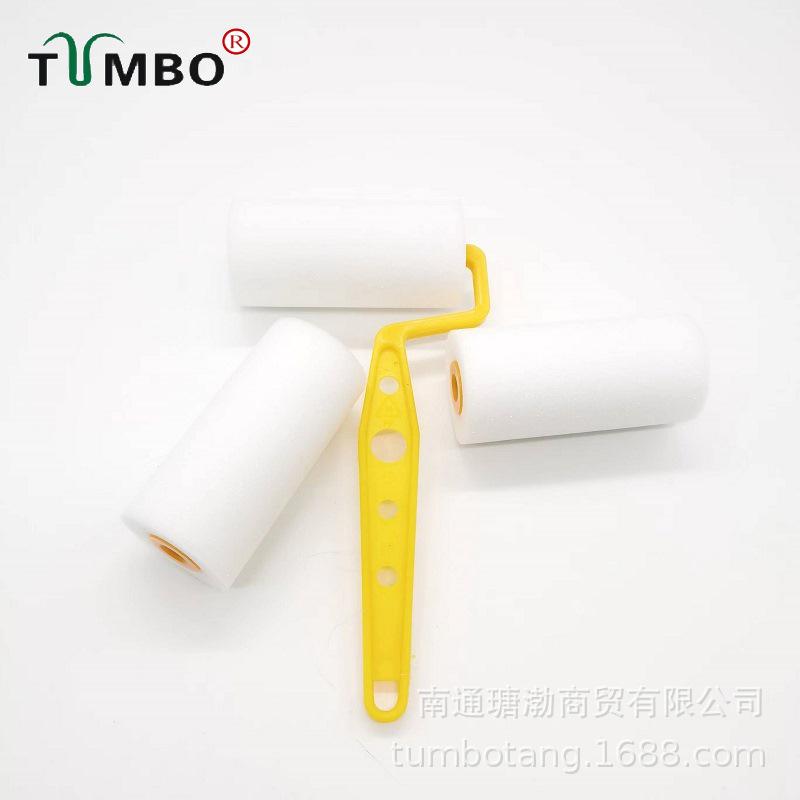 High-Density 3-Inch Oily Sponge Roller Brush - No Shedding, Perfect for Furniture Touch-Ups
