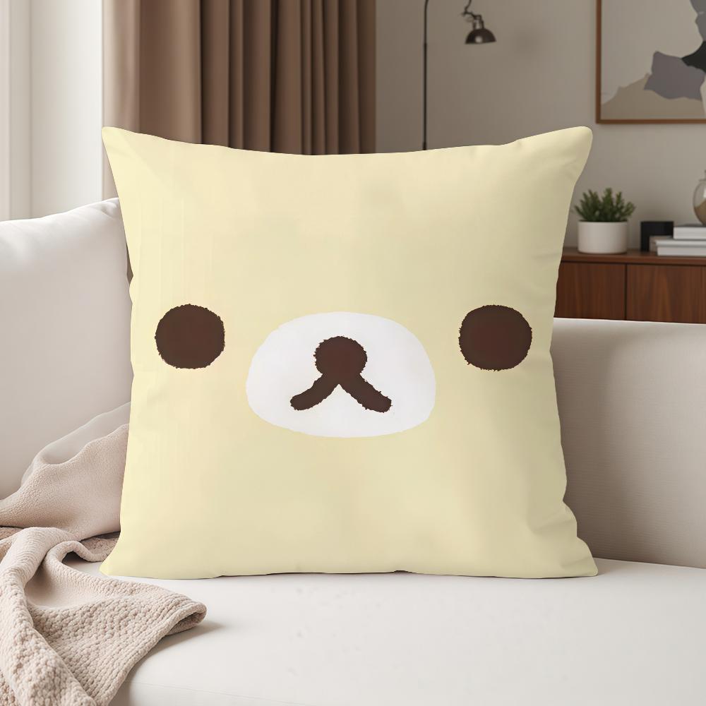 Cartoon Rrilakkuma Anime Pillow Case Suitable For Bedrooms Living Rooms Cars Home Decoration