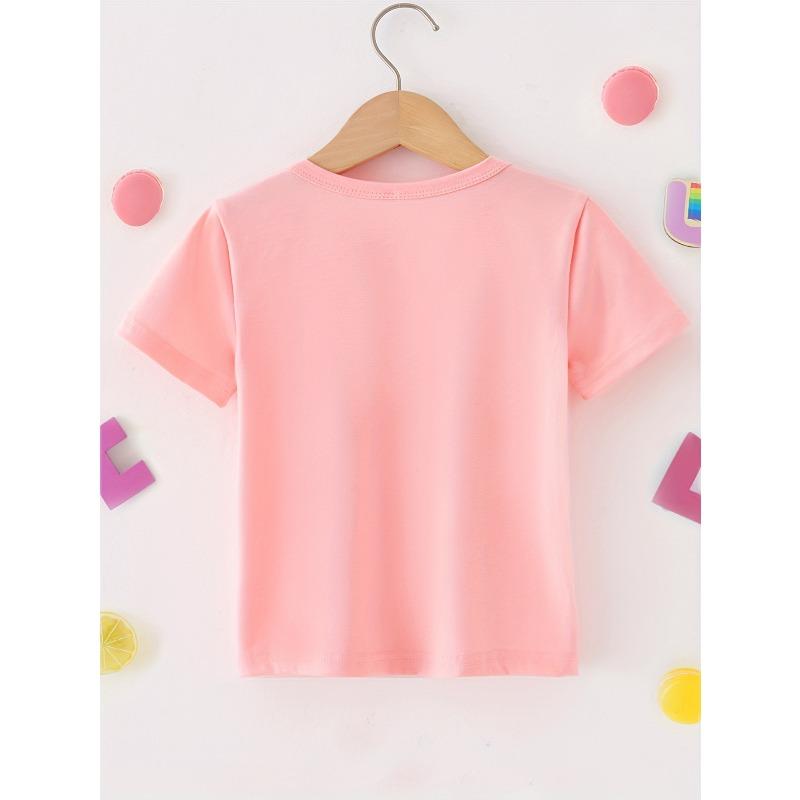 European Size A Easy and Creative Casual T Shirt with A Heart Print Perfect for A Girl Who Loves To Dance