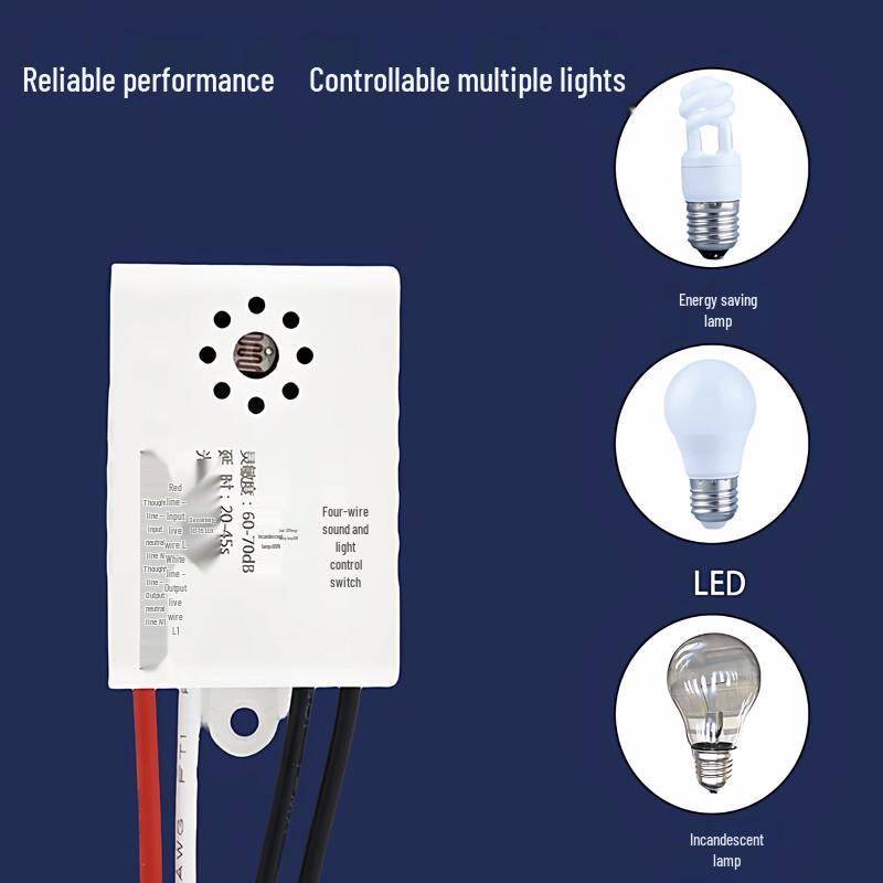 Sound and Light Control Ceiling Lamp Switch Module