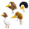 3pcs Pet Wigs Goose Headgear Funny Short Curly Bob Wig Set for Dogs Cats Costume Party Props