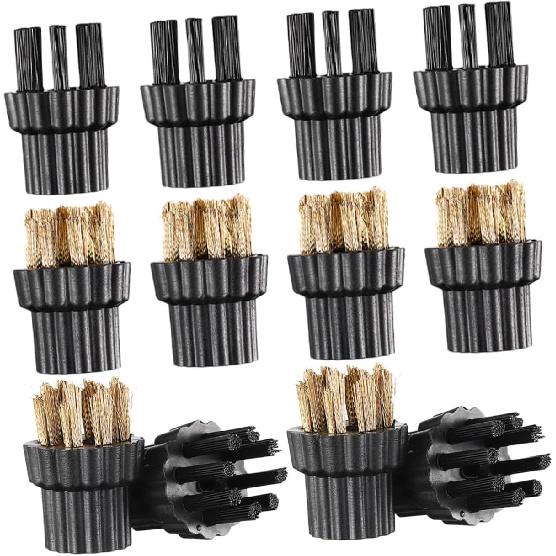 24 Pcs Washing Machine Brush Head Brass Mop Brush Head Pressure Washer Brush Steam Cleaner Mop Brush Cleaner Parts Household Cleaning Supplies Steam