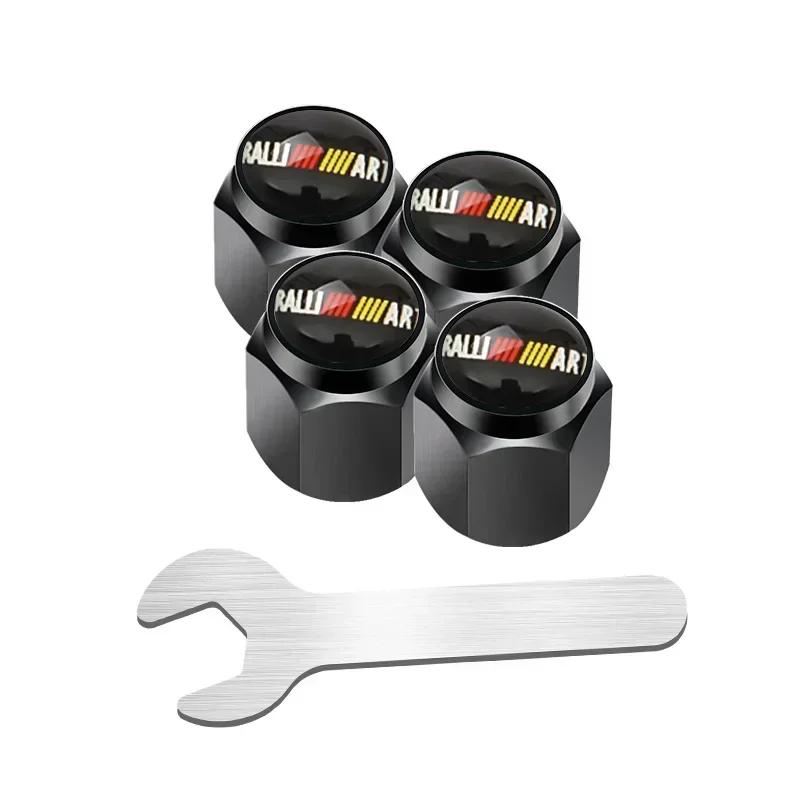 4pcs Alloy Car Tire Valve Caps Wheel Stem Air Covers for Mitsubishi Logo ASX Ralliart Outlander Lancer Pajero Eclipse Galant EVO