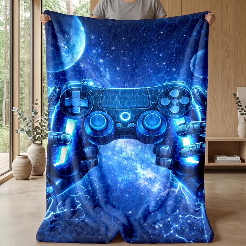 Robotic Hand Holding Game Controller Theme blanket Lightweight Warm Flannel Blanket Decorative Throw Blanket for Home Decoration