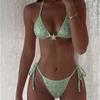 Nuovo Bikini Costume da Bagno Stile Europeo e Americano Donna Costume a Pezzi Separati Pantaloncini a Vita Alta Decorazione con Paillettes Stella Marina Vacanza Spiaggia Nuoto