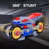 Stunt rotating motorcycle model, universal electric toy 360° rotation, pleasant music, safe ABS material excluding batteries and, Christmas,