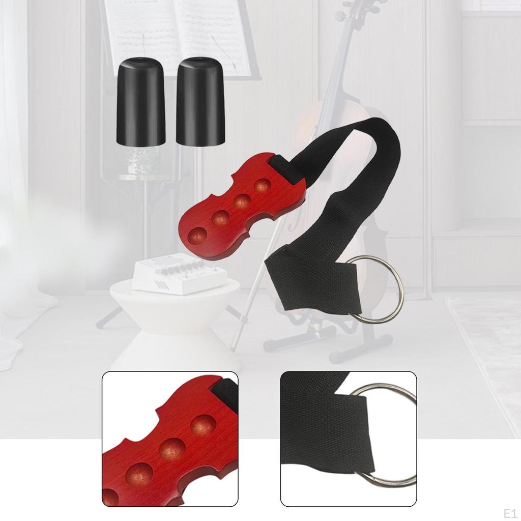 Wooden Cello Endpin Rest with O 2 Rubber Tips Portable Stop Holder Antiskid Device Adjustable
