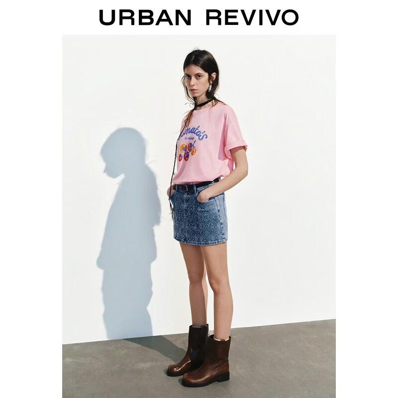 UR2026 Women s Letter Print Cotton T-Shirt M