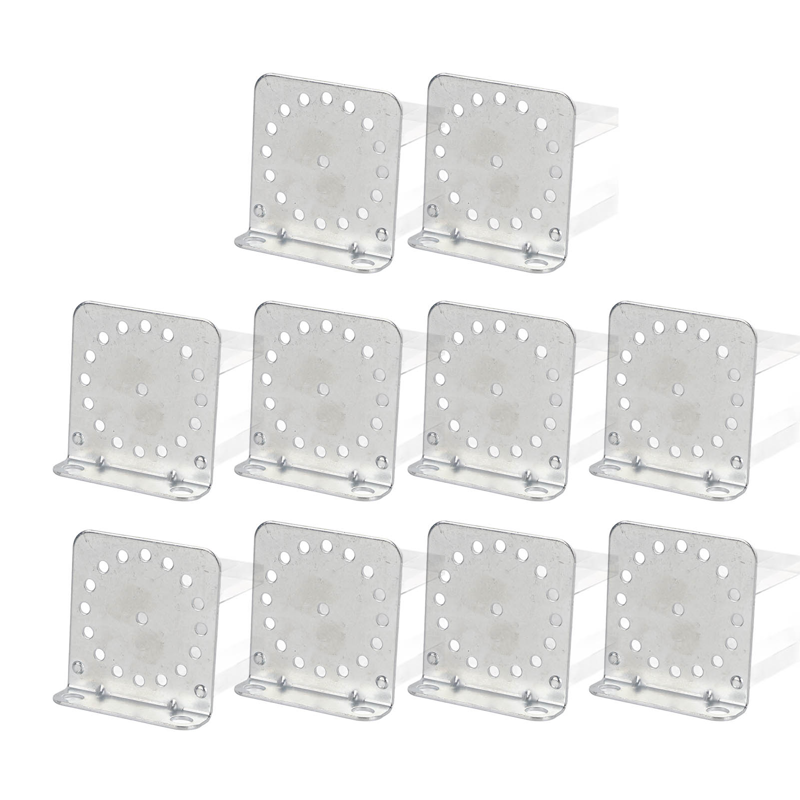 

10 Pcs Angle Bracket Galvanized Angle Holder Corner Brace for Electric Fencing System Round Rod