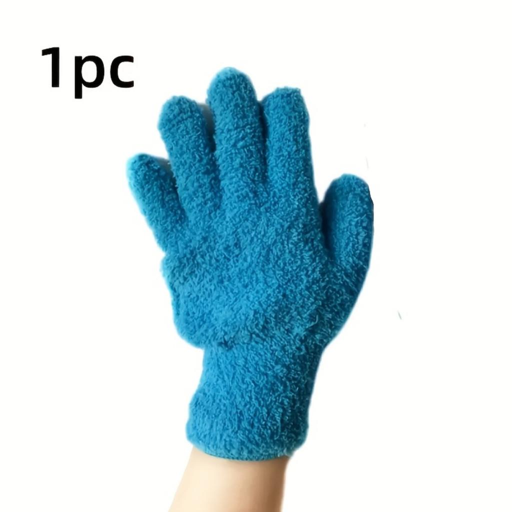 Ultra Fine Fiber Dust Removal Gloves - Coral Fleece Fabric, Elastic and Breathable, Easy To Clean Dust On Car, Boat and Plant Surfaces