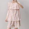 Anti-bumping Pajamas Women's Summer Vest Shorts Set Cotton and Silk Loungewear Can Be Worn Outside Loose Large Size Sweet and Cute