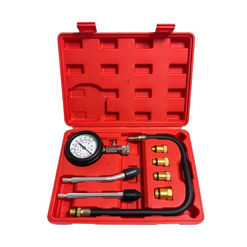 Multifunctional Cylinder Pressure Gauge with Conversion Heads for Auto & Motorcycle Diagnostics