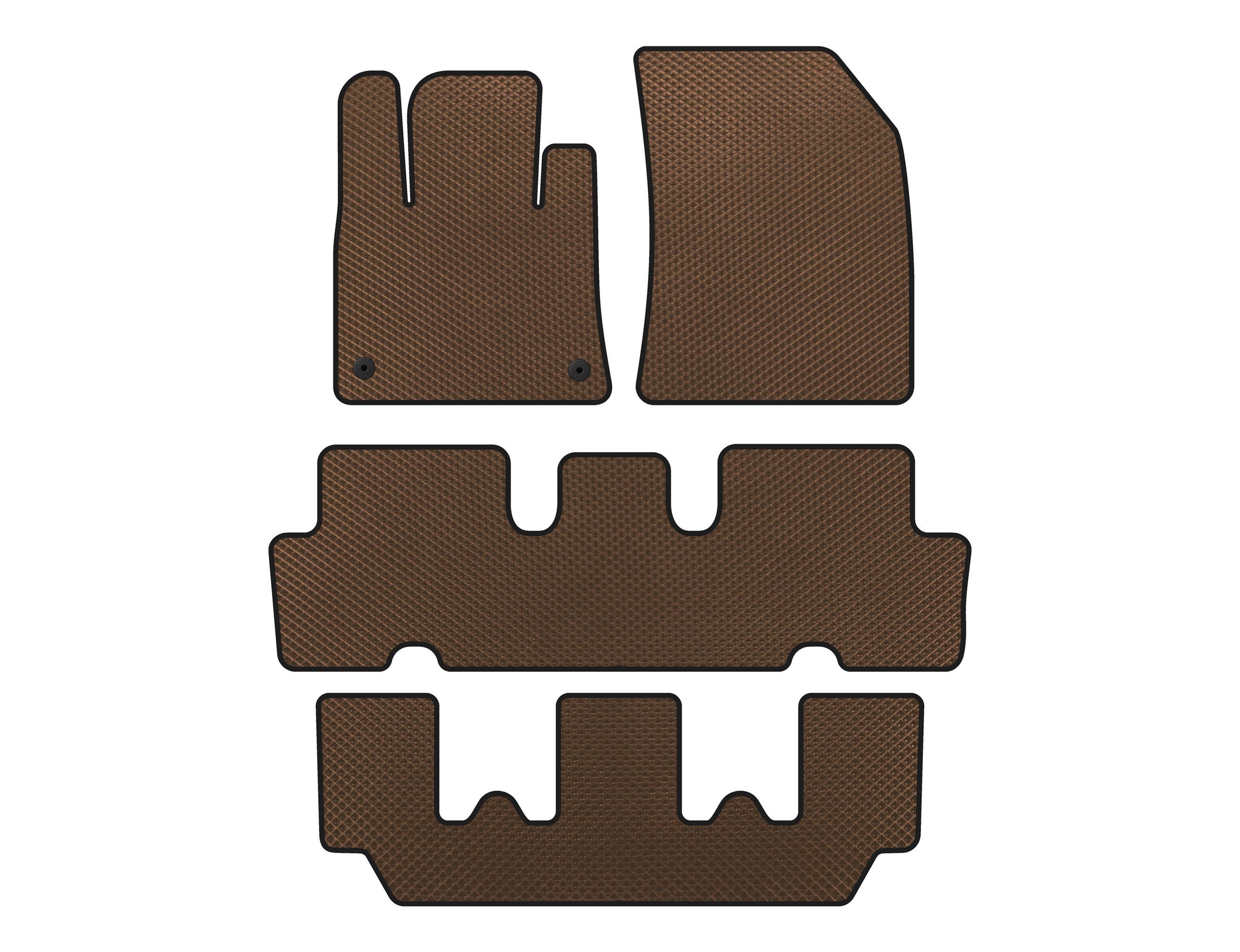 

EVA mats (3 rows, Brown) for Citroen C-4 Picasso 2013-2022