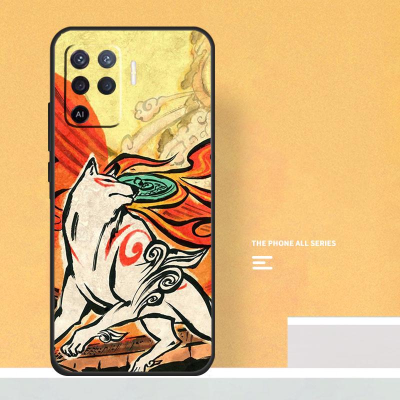 Japanese Style Fox Case For Oppo A5 A6 Pro A16 A76 A96 A17 A57 A40 A60 A80 A98 A58 A78 A18 A38 A54 A74 A94 A15