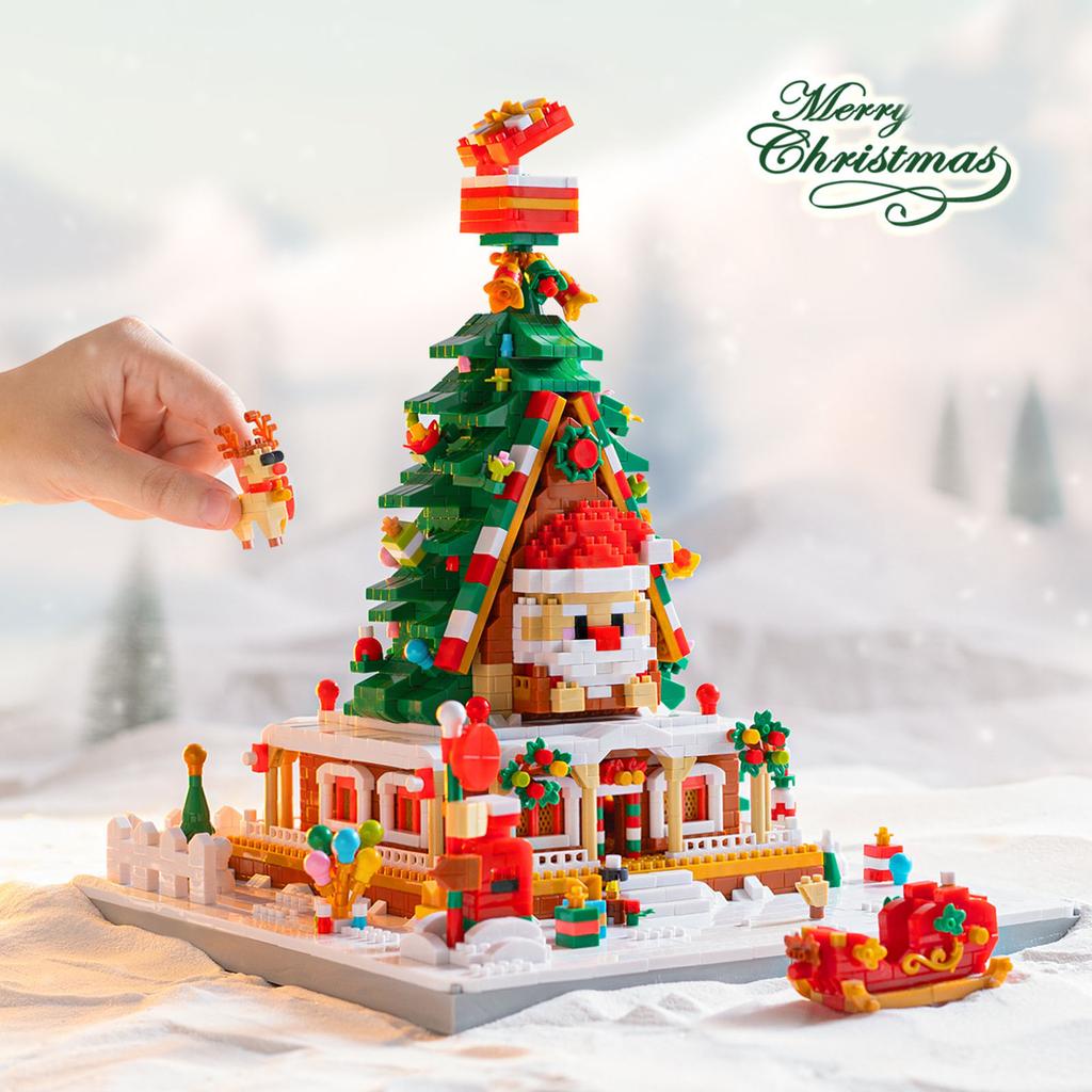 Christmas Building Block Toys Children's Educational Assembly Christmas Tree Holiday Gifts
