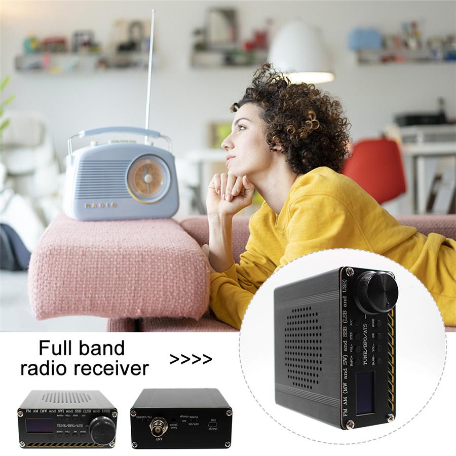 SI4732 All Band Radio Receiver FM AM (MW & SW) SSB (LSB & USB)+ANT+Battery+Case