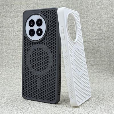 Capa Magnética Respirável em Favo de Mel para OnePlus 13 12 Ace5 Pro Plástico Rígido Para Carregamento Sem Fio Magsafe Capa à Prova de Choque