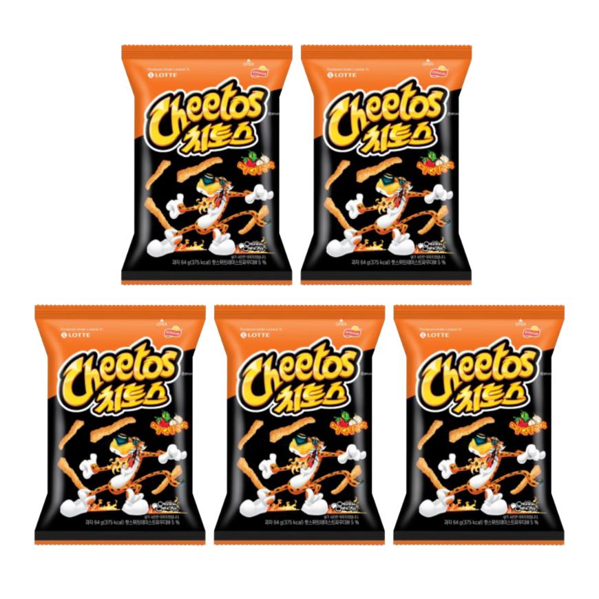 

Lotte Cheetos Дымный барбекю 64г) / Сладкий и Острый Вкус (64g) – Корейский перекус #Sweet and Spicy x 5PCS