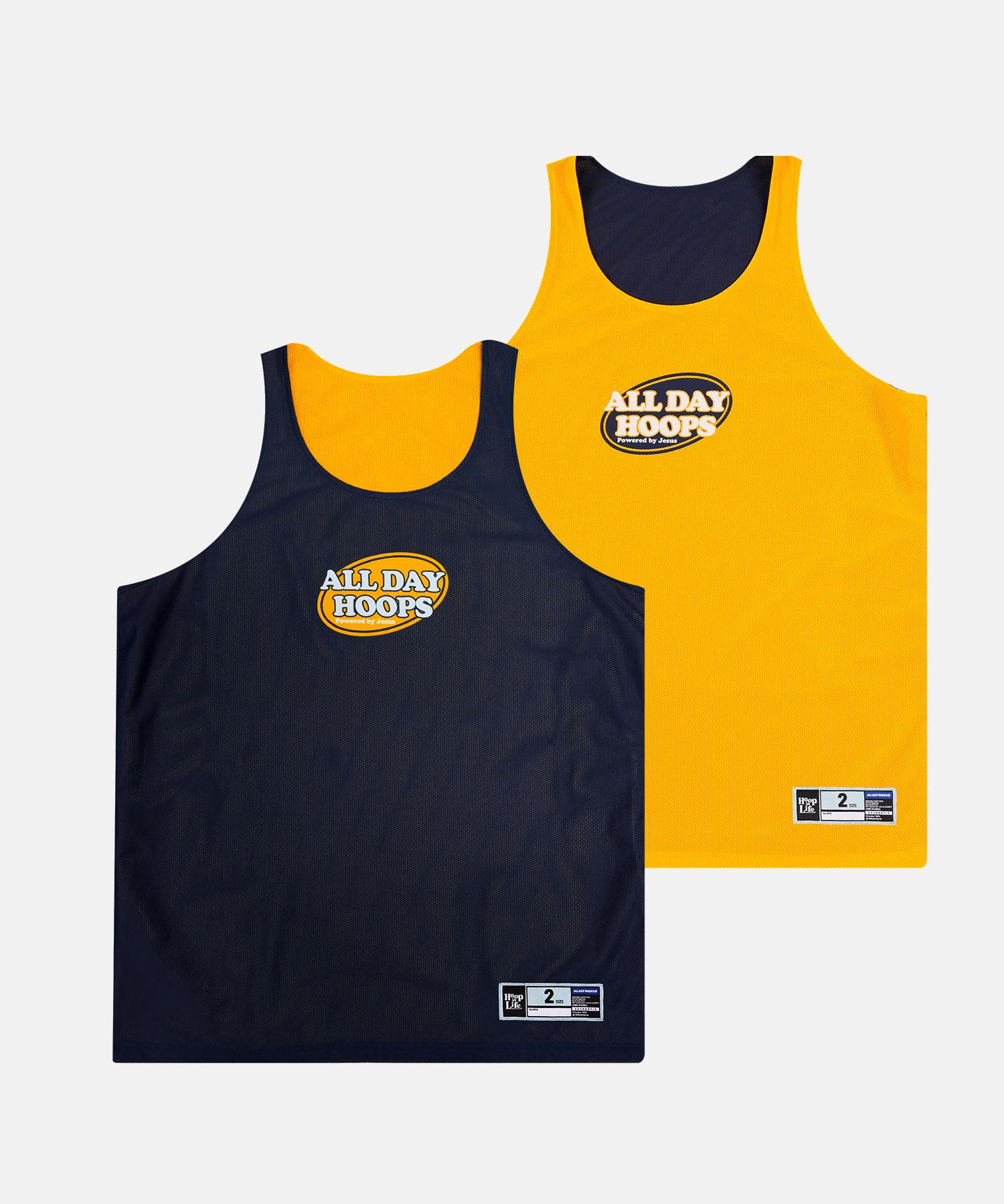 All Day Hux Adh Circle Logo Classic Reversible Jersey [Navy/Yellow] 1
