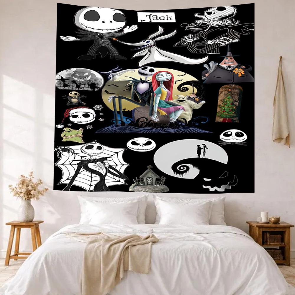 Christmas Nightmare Wall Decor Tapestry Art For Pet Memorial Birthdaywedding Party Backdrop Family Gift