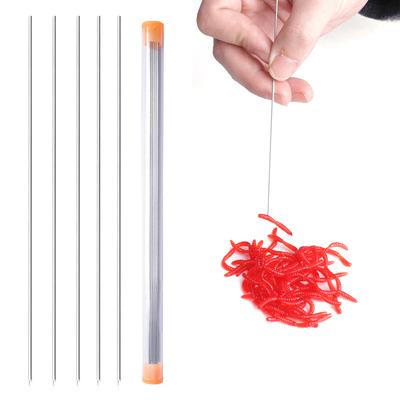 5Pcs Earthworm Hooking Needle Worm Baiting Needle Easy To Use Worm Fishing Needle Hollow Earthworm Hook Needle for Carp Fishing
