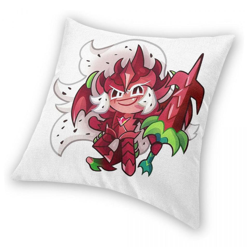 Pitaya Dragon Cookie Run Čtvercový povlak na polštář Polyester Len Samet Vzor Zip Dekorační povlak na polštář Potah na polštář na pohovku