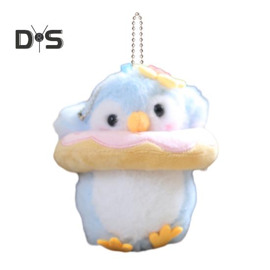 

Брелок-подвеска в виде куклы с дизайном пингвина, яркие цвета, брелок-подвеска, легко найти ключи, изящно сшитый брелок-подвеска синий