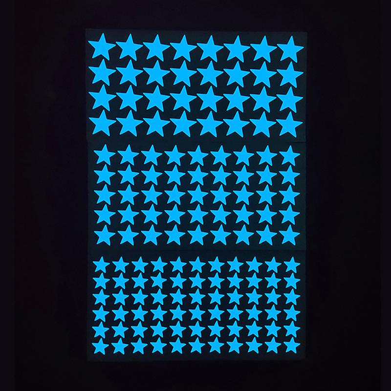 8-126 szt. Świecące w ciemności naklejki ścienne gwiazdki, okrągłe kropki, DIY dekoracja pokoju