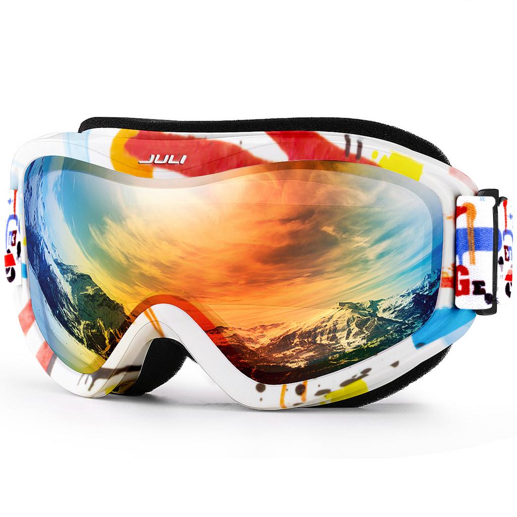 

Juli Ski GogglesSnowboard Safety Glasses for Age 3-10 Boy Girl Snowmobile Snow Skiing Skating 4302 High Quality