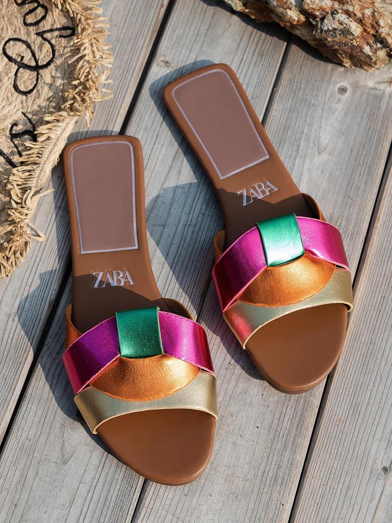 Sommer Damen Übergröße Flache Sandalen 2025 - Vielseitiges, Schlichtes Kreuzriemen-Design