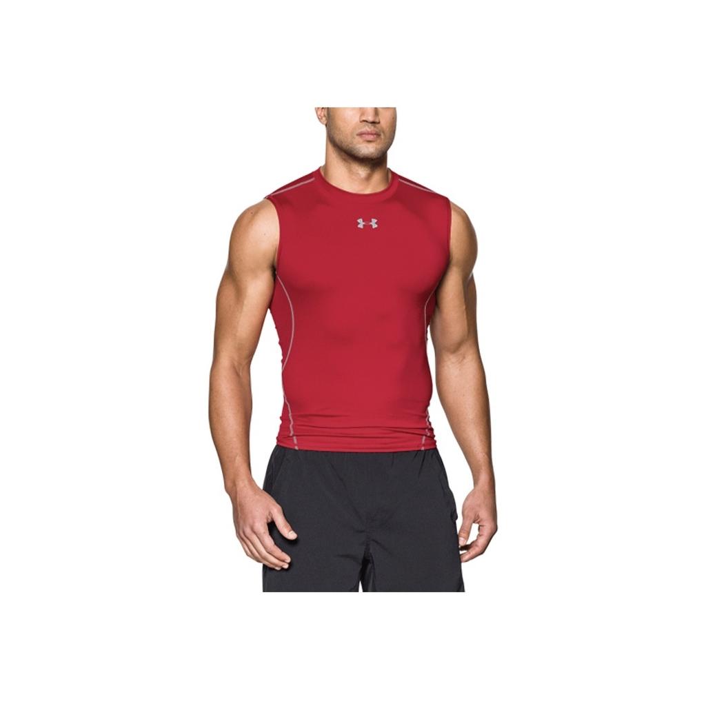 Under Armour Casual Sports Sleeveless Compression Workout Top Men tops Red 1257469-600
