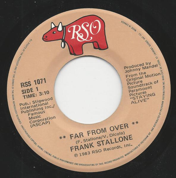 

7inch Record FRANK STALLONE Far From Over RSS1071 RSO 1983 Canada Rock Used