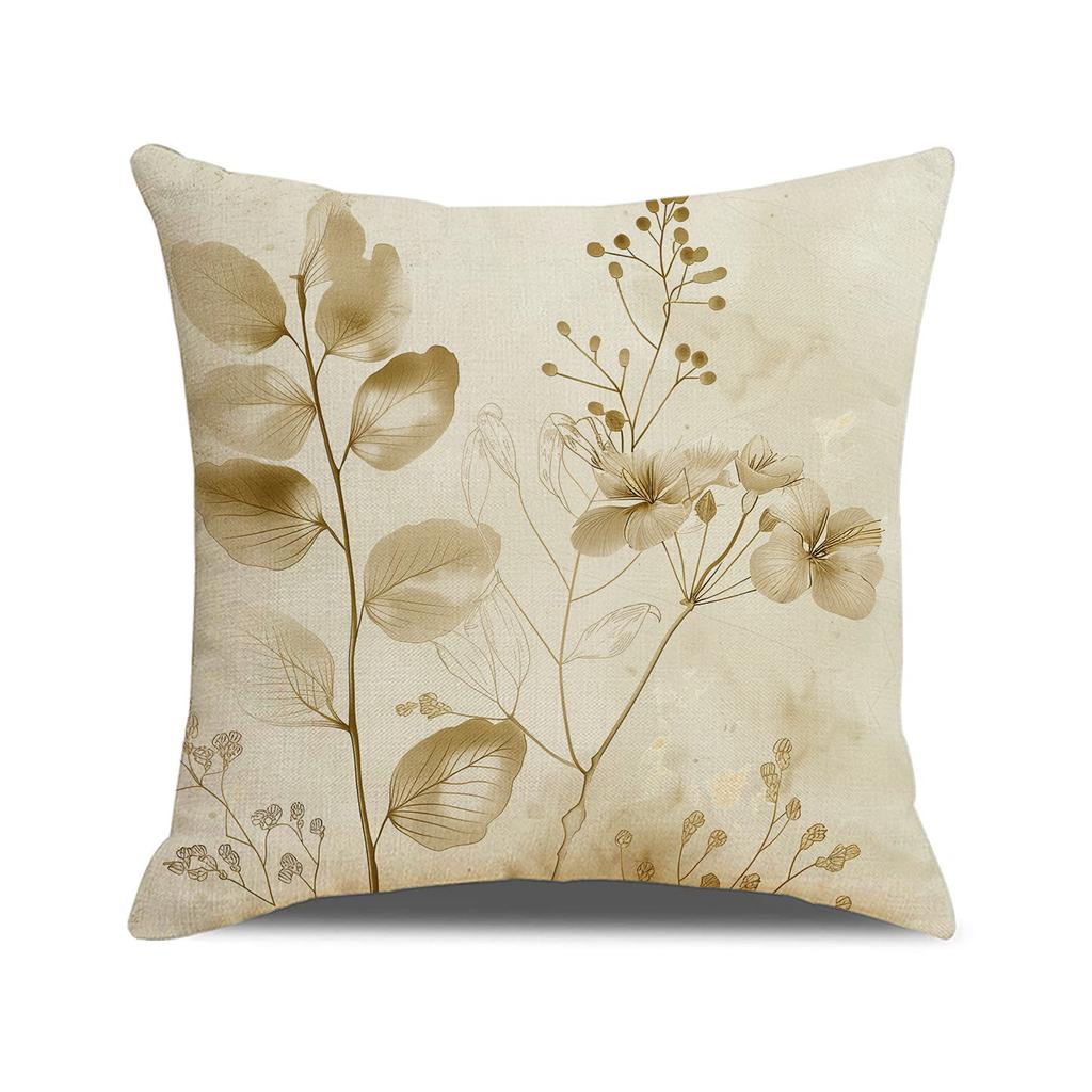 Spring and Summer Versatile Floral Print Pillow Nordic Home Decoration Sofa Cushion Linen Breathable Comfortable Seat Cushion